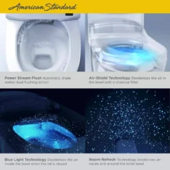 American Standard Advanced Clean 100 Spalet 12 In. Rough-In 1-piece 0.92/1.32 GPF Dual Flush Elongated Toilet In White, Seat Included -The Home Depot alabaster white american standard one piece toilets 297aa204 291 a0 1000