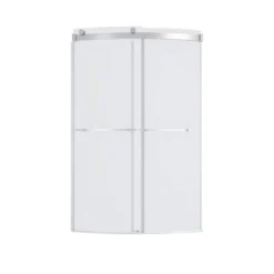 American Standard Ovation Curve 46-48 In. W X 72 In. H Sliding Frameless Barn Shower Door In Silver Shine
