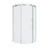 American Standard Ovation Curve 32 7/8 In. - 36 In. W X 72 In. H Sliding Frameless Curved Shower Door In Silver Shine