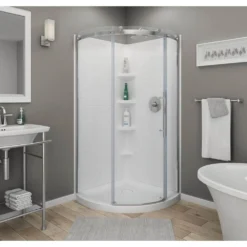 American Standard Ovation Curve 32 7/8 In. - 36 In. W X 72 In. H Sliding Frameless Curved Shower Door In Silver Shine -The Home Depot american standard alcove shower doors am00846400 213 c3 1000