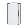 American Standard Ovation Curve 32 7/8 In. - 36 In. W X 72 In. H Sliding Frameless Curved Shower Door In Matte Black