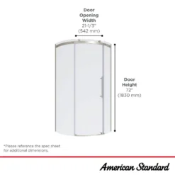American Standard Ovation Curve 32 7/8 In. - 36 In. W X 72 In. H Sliding Frameless Curved Shower Door In Brushed Nickel -The Home Depot american standard alcove shower doors am00846400 295 1f 1000