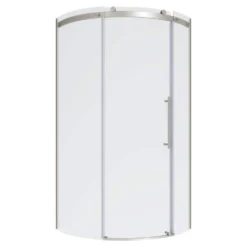 American Standard Ovation Curve 32 7/8 In. - 36 In. W X 72 In. H Sliding Frameless Curved Shower Door In Brushed Nickel