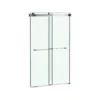 American Standard Aspirations 46 1/2 In. - 48 In. W X 72 In. H Sliding Frameless Shower Door In Silver Shine Finish With Clear Glass