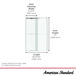 American Standard Aspirations 46 1/2 In. - 48 In. W X 72 In. H Sliding Frameless Shower Door In Matte Black Finish With Clear Glass 12 American Standard Aspirations 46 1/2 In. - 48 In. W X 72 In. H Sliding Frameless Shower Door In Matte Black Finish With Clear Glass -The Home Depot american standard alcove shower doors am00855400 243 44 1000