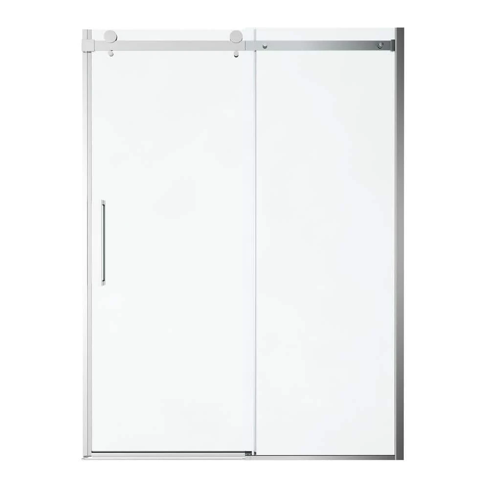 American Standard Passage 57 1/5 In. - 57 4/5 In. W X 72 In. H Sliding Frameless Shower Door In Silver With Clear Glass 2 American Standard Passage 57 1/5 In. - 57 4/5 In. W X 72 In. H Sliding Frameless Shower Door In Silver With Clear Glass - Image 2