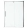 American Standard Passage 59 1/2 In. - 60 In. W X 72 In. H Sliding Semi-Frameless Shower Door In Brushed Nickel With Clear Glass