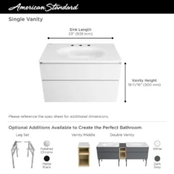American Standard Studio S 33 In. Double Drawer Bath Vanity Cabinet Only In Dark Grey 12 American Standard Studio S 33 In. Double Drawer Bath Vanity Cabinet Only In Dark Grey -The Home Depot american standard bathroom vanities without tops 8726033 477 c3 1000