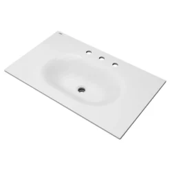 American Standard Studio S 33 In. Bathroom Vanity Sink Top With 8 In. Faucet Holes In White -The Home Depot american standard bathroom vanity tops 1298008 020 1d 1000