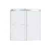 American Standard Ovation Curve 60 In. W X 60 In. H Sliding Frameless Tub Door In Silver Shine