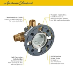 American Standard Flash Shower Rough-In Valve With Universal Inlets And Outlets With Screwdriver Stops -The Home Depot american standard mixing valves ru101ss 1d 1000