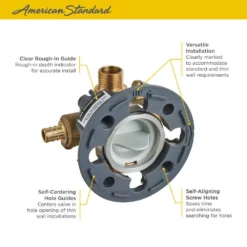 American Standard Flash Shower Rough-In Valve With PEX Inlets/Universal Outlets For Crimp Ring System -The Home Depot american standard mixing valves ru107 1d 1000