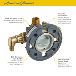 American Standard Flash Shower Rough-In Valve With PEX Inlet Elbows/Universal Outlets For Crimp Ring System -The Home Depot american standard mixing valves ru107e 1d 1000