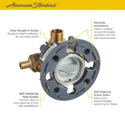 American Standard Flash Shower Rough-In Valve With PEX Inlets/Universal Outlets With Screwdriver Stops For Crimp Ring System 10 American Standard Flash Shower Rough-In Valve With PEX Inlets/Universal Outlets With Screwdriver Stops For Crimp Ring System -The Home Depot american standard mixing valves ru107ss 1d 1000