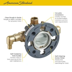 American Standard Flash Shower Rough-In Valve With PEX Inlet Elbows/Universal Outlets With Screwdriver Stops For Cold Expansion System -The Home Depot american standard mixing valves ru108ess 1d 1000