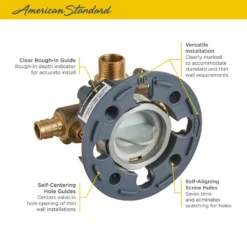 American Standard Flash Shower Rough-in Valve With PEX Inlets/Universal Outlets With Screwdriver Stops For Cold Expansion System 9 American Standard Flash Shower Rough-in Valve With PEX Inlets/Universal Outlets With Screwdriver Stops For Cold Expansion System -The Home Depot american standard mixing valves ru108ss 1d 1000