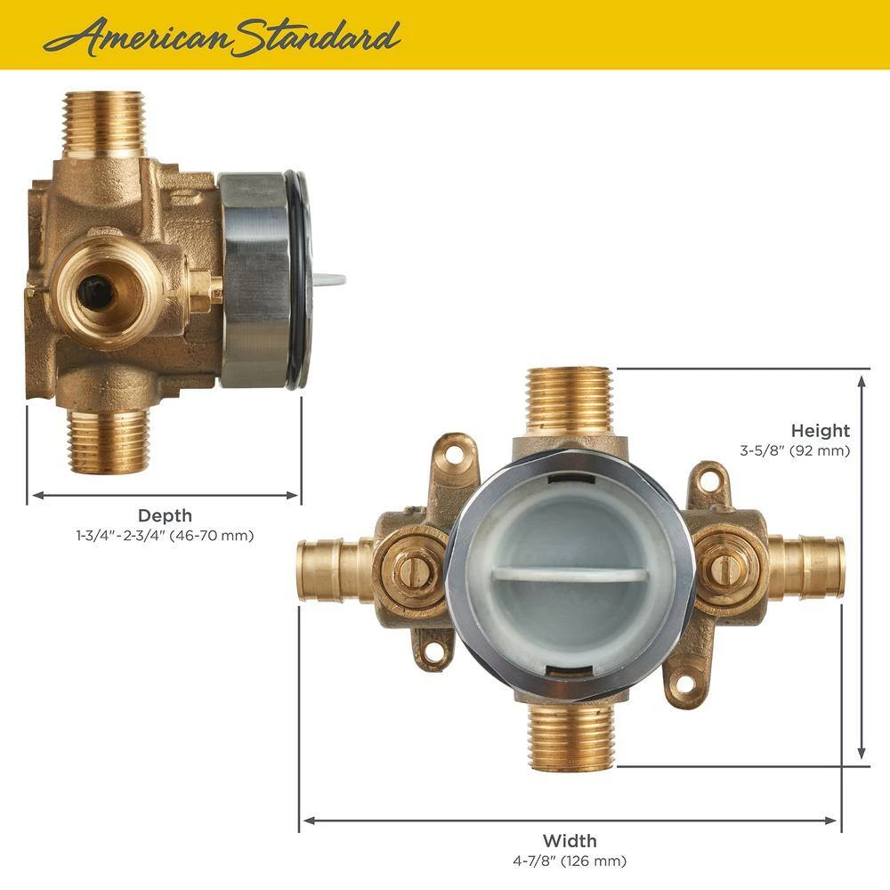 American Standard Flash Shower Rough-in Valve With PEX Inlets/Universal Outlets With Screwdriver Stops For Cold Expansion System 3 American Standard Flash Shower Rough-in Valve With PEX Inlets/Universal Outlets With Screwdriver Stops For Cold Expansion System - Image 3