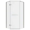 American Standard Ovation Curve 38 In. W X 72 In. H Neo Angle Fixed Semi-Frameless Corner Shower Enclosure In Brushed Nickel