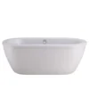 American Standard Cadet 66 In. X 32 In. Acrylic Flatbottom Freestanding Bathtub In Artic White With Polished Chrome Drain And Filler