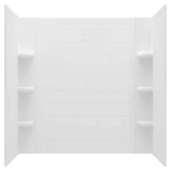 American Standard Ovation Curve 60 In. Left Hand Drain Rectangular Alcove Bathtub With Wall Surrounds In Artic White -The Home Depot arctic white american standard alcove bathtubs v2576lwl 66 1000