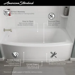 American Standard Ovation Curve 60 In. Left Hand Drain Rectangular Alcove Bathtub With Wall Surrounds In Artic White -The Home Depot arctic white american standard alcove bathtubs v2576lwl 77 1000