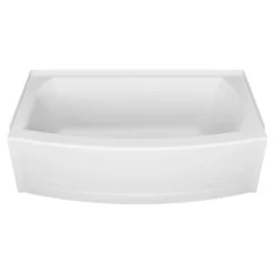 American Standard Ovation Curve 60 In. Left Hand Drain Rectangular Alcove Bathtub With Wall Surrounds In Artic White -The Home Depot arctic white american standard alcove bathtubs v2576lwl a0 1000