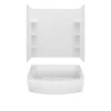American Standard Ovation Curve 60 In. Right Hand Drain Rectangular Alcove Bathtub With Wall Surrounds In Artic White
