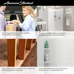 American Standard Ovation Curve 36 In. W X 72 In. H 2-Piece Glue Up Alcove Subway Tile Shower Walls In Arctic White -The Home Depot arctic white american standard alcove shower walls surrounds 2961swt36 011 40 1000