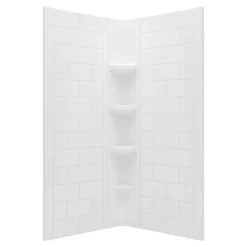 American Standard Ovation Curve 36 In. W X 72 In. H 2-Piece Glue Up Alcove Subway Tile Shower Walls In Arctic White -The Home Depot arctic white american standard alcove shower walls surrounds 2961swt36 011 77 1000