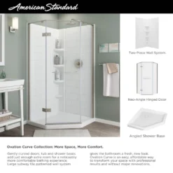 American Standard Ovation Curve 38 In. W X 72 In. H 2-Piece Glue Up Alcove Subway Tile Shower Walls In Arctic White -The Home Depot arctic white american standard alcove shower walls surrounds 2961swt38 011 1d 1000