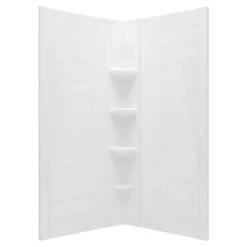 American Standard Ovation Curve 38 In. W X 72 In. H 2-Piece Glue Up Alcove Subway Tile Shower Walls In Arctic White -The Home Depot arctic white american standard alcove shower walls surrounds 2961swt38 011 77 1000