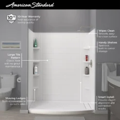 American Standard Ovation Curve 60 In. W X 72 In. H 3-Piece Glue Up Alcove Subway Tile Shower Walls In Arctic White -The Home Depot arctic white american standard alcove shower walls surrounds 2961swt60 011 66 1000