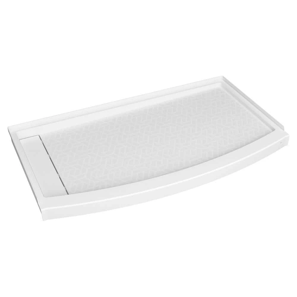 American Standard Ovation Curve 60 In. L X 30 In. W Alcove Shower Pan Base With Left Drain In Arctic White 4 American Standard Ovation Curve 60 In. L X 30 In. W Alcove Shower Pan Base With Left Drain In Arctic White - Image 4
