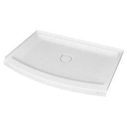 American Standard Ovation Curve 48 In. L X 30 In. W Alcove Shower Pan Base With Center Drain In Arctic White -The Home Depot arctic white american standard shower pans b8015a st3 011 1d 1000