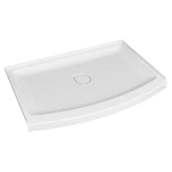 American Standard Ovation Curve 48 In. L X 30 In. W Alcove Shower Pan Base With Center Drain In Arctic White -The Home Depot arctic white american standard shower pans b8015a st3 011 a0 1000