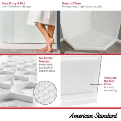 American Standard Ovation Curve 38 In. L X 38 In. W Corner Shower Pan Base With Center Drain In Arctic White 12 American Standard Ovation Curve 38 In. L X 38 In. W Corner Shower Pan Base With Center Drain In Arctic White -The Home Depot artic white american standard shower pans b8017a st3 011 1f 1000