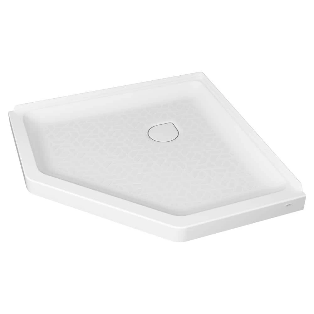 American Standard Ovation Curve 38 In. L X 38 In. W Corner Shower Pan Base With Center Drain In Arctic White 7 American Standard Ovation Curve 38 In. L X 38 In. W Corner Shower Pan Base With Center Drain In Arctic White - Image 7