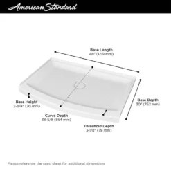 American Standard Ovation Curve 48 In. L X 30 In. W X 72 In. H Center Drain Alcove Shower Stall Kit In Matte Black -The Home Depot artic white american standard shower stalls kits 80152961sw48 243 4f 1000