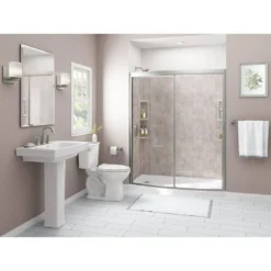 American Standard Ovation 32 In. X 60 In. X 72 In. 5-Piece Glue-Up Alcove Shower Wall Set In Beige Parchment -The Home Depot beige parchment american standard alcove shower walls surrounds 2968swt60 367 1d 1000