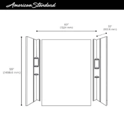 American Standard Ovation 32 In. X 60 In. X 59 In. 5-Piece Glue-Up Alcove Bath Wall Set In Beige Parchment -The Home Depot beige parchment american standard tub surrounds 2968bwt60 367 1d 1000