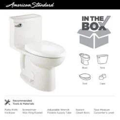 American Standard Compact Cadet 3 FloWise Tall Height 1-Piece 1.28 GPF Single Flush Elongated Toilet In Bone, Seat Included -The Home Depot bone american standard one piece toilets 2403 128 021 1d 1000