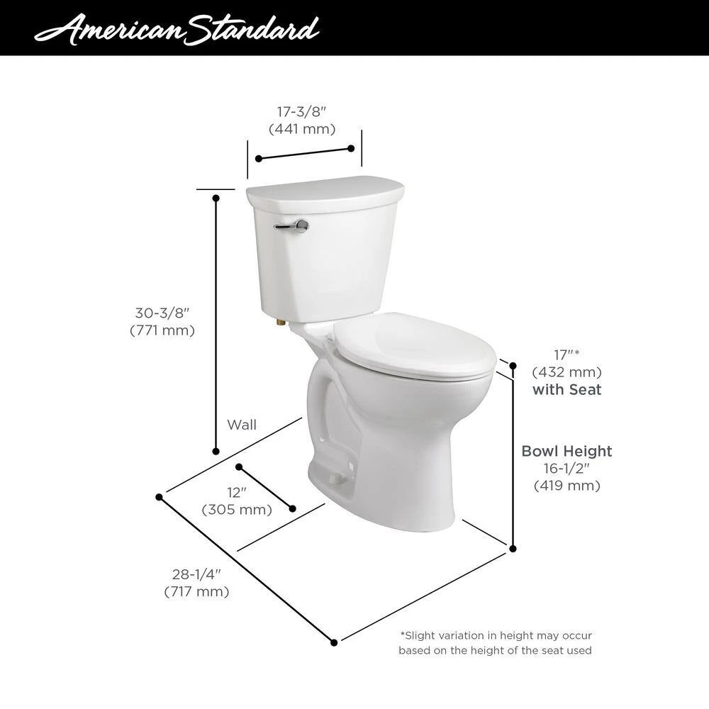 American Standard Cadet Pro 2-Piece 1.28 GPF Round Toilet In Bone 3 American Standard Cadet Pro 2-Piece 1.28 GPF Round Toilet In Bone - Image 3