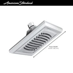 American Standard Town Square 1-Spray Pattern 6.3 In. Single Wall Mount Fixed Shower Head In Brushed Cool Sunrise -The Home Depot brushed cool sunrise american standard fixed shower heads 1660515 gn0 a0 1000