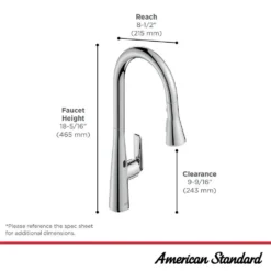 American Standard Aspirations 18 In. Touchless Pull Down Sprayer Kitchen Faucet With 360° Swivel Spout In Brushed Cool Sunrise -The Home Depot brushed cool sunrise american standard pull down kitchen faucets 104880gn00 1f 1000