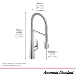 American Standard Aspirations 20 In. Semi-Pro Pull Down Sprayer Kitchen Faucet With 360° Swivel Spout In Brushed Cool Sunrise -The Home Depot brushed cool sunrise american standard pull down kitchen faucets 104882gn00 40 1000