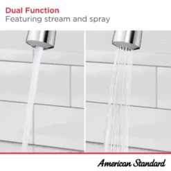 American Standard Eastcourt Single Handle Pull Down Sprayer Kitchen Faucet With Dual Spray In Brushed Cool Sunrise -The Home Depot brushed cool sunrise american standard pull down kitchen faucets 105773gn00 1d 1000