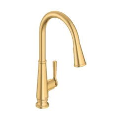 American Standard Palestra Single Handle Pull Down Sprayer Kitchen Faucet With Dual Spray In Brushed Cool Sunrise