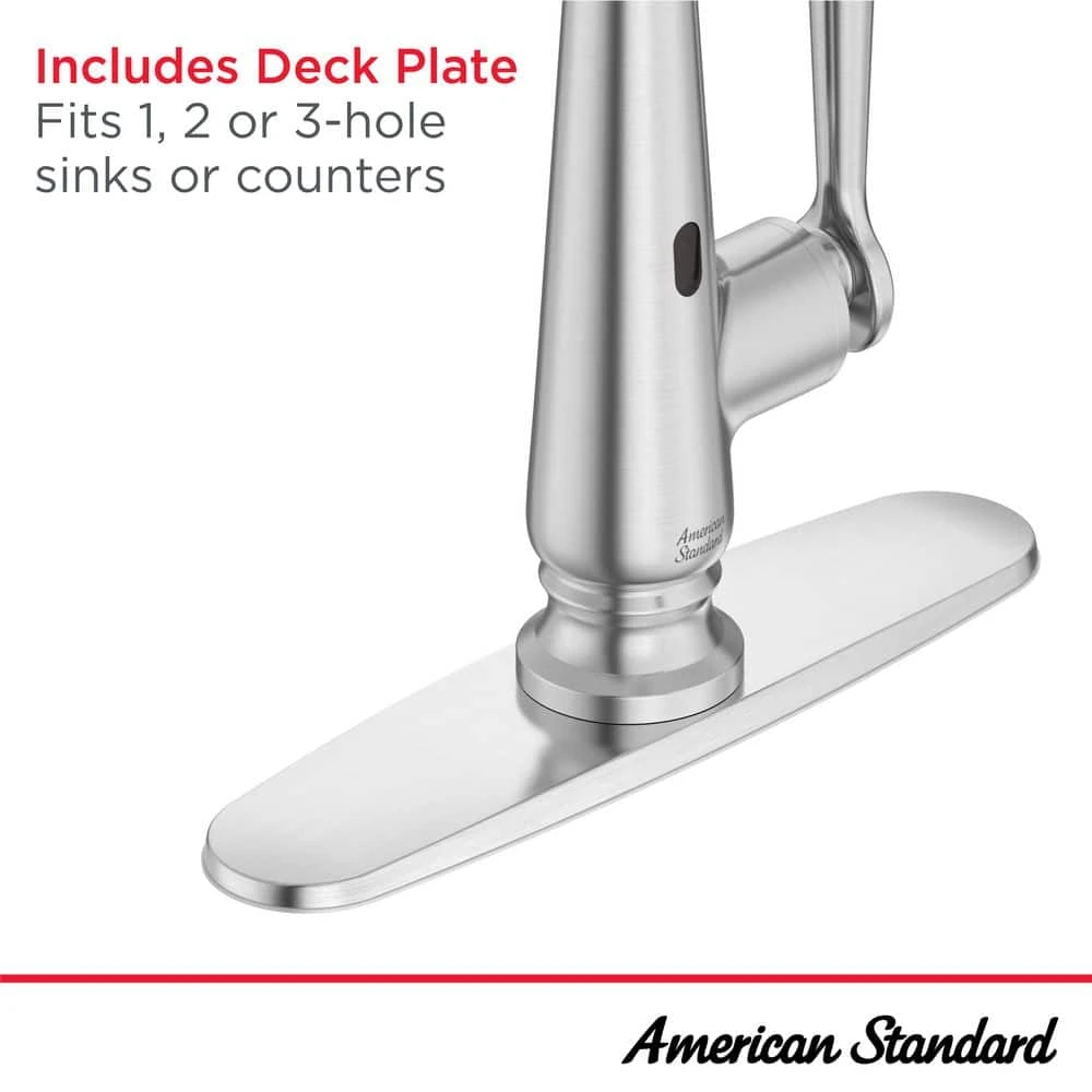 American Standard Palestra Touchless Single Handle Pull Down Sprayer Kitchen Faucet With Dual Spray In Brushed Cool Sunrise 8 American Standard Palestra Touchless Single Handle Pull Down Sprayer Kitchen Faucet With Dual Spray In Brushed Cool Sunrise - Image 8