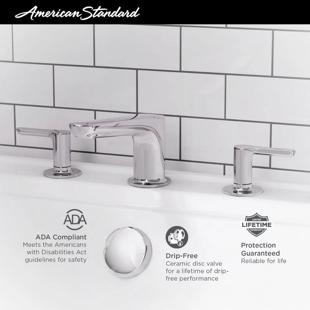 American Standard Studio S 2-Handle Deck-Mount Roman Tub Faucet For Flash Rough-in Valves In Brushed Cool Sunrise 3 American Standard Studio S 2-Handle Deck-Mount Roman Tub Faucet For Flash Rough-in Valves In Brushed Cool Sunrise - Image 3