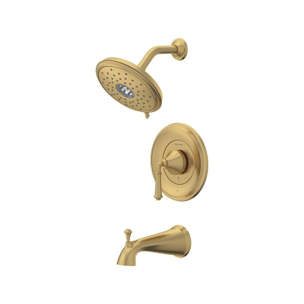 American Standard Delancey Water Saving 1-Handle Tub And Shower Trim Kit In Brushed Cool Sunrise (Valve Not Included) 2 American Standard Delancey Water Saving 1-Handle Tub And Shower Trim Kit In Brushed Cool Sunrise (Valve Not Included) - Image 2